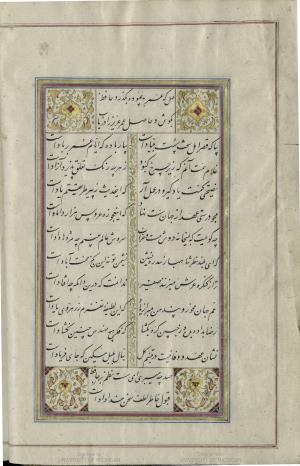 کتاب خواجه حافظ شیرازی به خط محمد ساوجی مورخ ۱۲۸۰ هجری قمری » تصویر 24