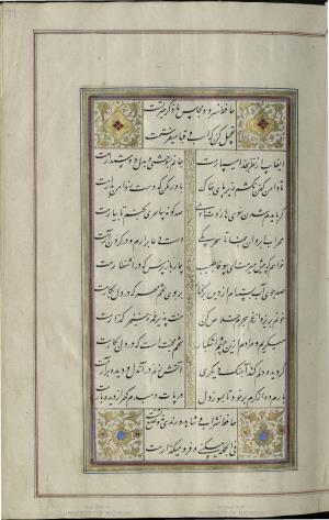 کتاب خواجه حافظ شیرازی به خط محمد ساوجی مورخ ۱۲۸۰ هجری قمری » تصویر 43