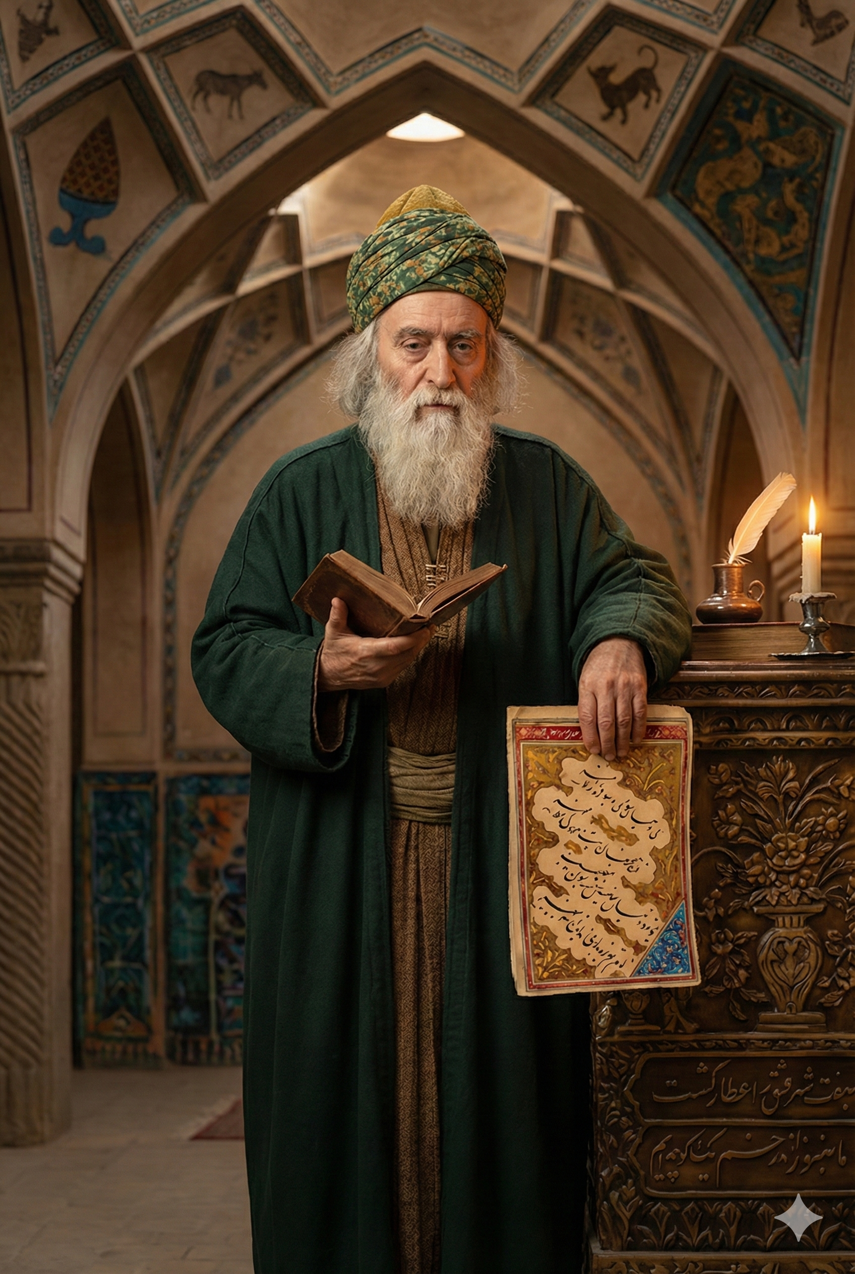 چهره عطار اثر نادر لنجانی (بهبود یافته)