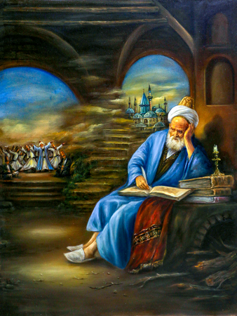 چهرهٔ مولانا جلال الدین اثر نادر لنجانی