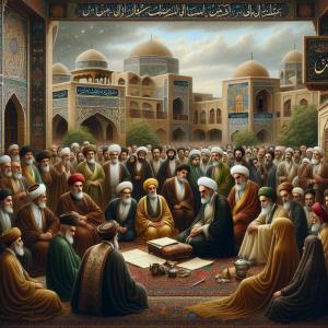 فانوس خیال » تصویر 13546 - صفایی جندقی » دیوان اشعار » قطعات و ماده تاریخ‌ها » ۴۵- تاریخ وفات میرزا عبدالحسین جندقی