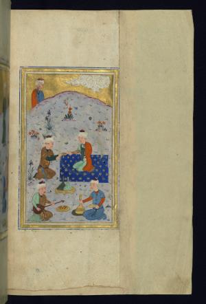 بوستان سعدی مذهب و مصور نوشته شده در قرن نهم هجری قمری در ایران