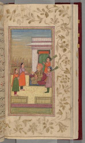 گلستان سعدی خوشنویسی شده و مذهب مورخ بیستم شوال ۱۱۳۵ هجری قمری » تصویر 130