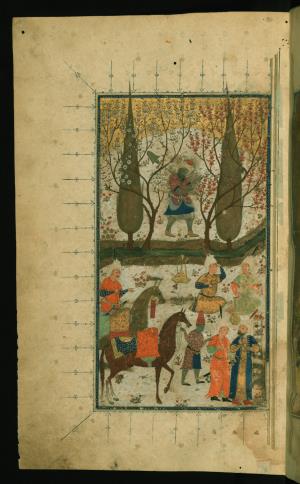 کلیات سعدی مصور و مذهب نسخه‌برداری شده در ۹۳۴ هجری قمری شیراز